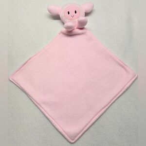 Pink Lamb Lovey Security Blanket Baby Plush Fleece Soft